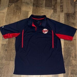 Navy & Red Minnesota Twins Holloway Avenger Polo - Size L